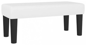 fehér műbőr pad 70 x 30 x 30 cm