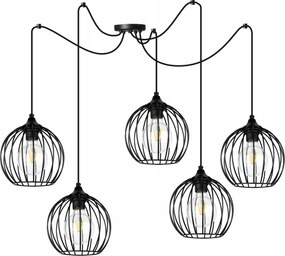 Mennyezeti Lámpa Lógó Csillár Pók Fekete Loft Modern Elegáns Gömbök