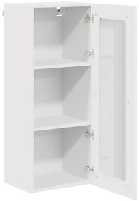 Fali konyhaszekrény Magas Fényű Fehér 40 x 31 x 100 cm Faanyag