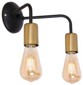 Fali lámpa BRENDA 2xE27/60W/230V fekete/arany