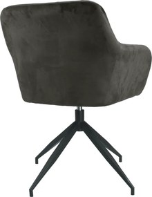 Forgószék, szürkésbarna barna/fekete, VELEZA NEW