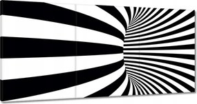 Festmények 120x60 Absztrakt fekete-fehér