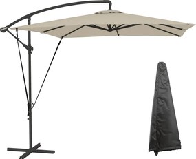 Outsunny Eccentrikus Napernyő 247x247 cm-es Kertiparral, Állítható Borítással és Anti-UV 50+ Szélerő Corddal | Aosom