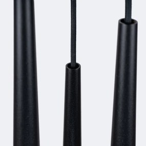 Sollux SL.1463 - Csillár zsinóron BLISS 3xG9/8W/230V fekete