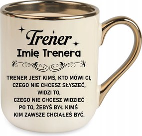 Bézs Elegáns Bögre Személyi Edzőnek Ajándék +név +csomagolás