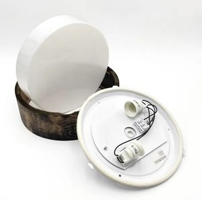 Fürdőszobai mennyezeti lámpa OAK SMOKY 2xE27/15W IP54, 27,5 cm, tölgy/barna