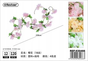 Cseresznyevirág művirág 2,2m zöld levelekkel