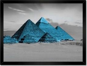 Poszterek keretben 40x30 Kék piramisok