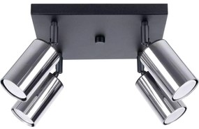 Sollux SL.1370 - Spotlámpa WINX 4xGU10/10W/230V fekete/króm