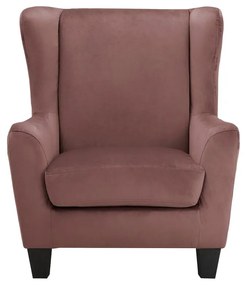 Rózsaszín bársony füles fotel Zhili - Støraa
