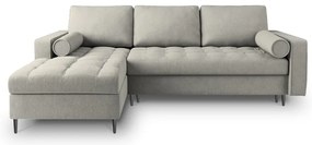 Santo világosszürke kinyitható sarokkanapé, bal oldali - Milo Casa