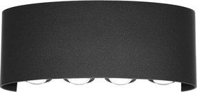 ITALUX OWL-451-4-BL ORTELO Modern Kültéri Fali Lámpa Fekete LED IP54