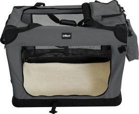 Leopet® Szállítódoboz kutyáknak S 49,5x34,5 x 35 cm antracit