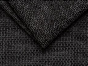 Fekete kárpitozott egyszemélyes ágy ágytámla nélkül 90x200 cm Whale – Micadoni