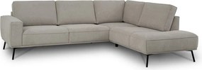 Szürkésbézs zsenília sarokkanapé (jobb oldali-L alakú) Amsterdam – Scandic
