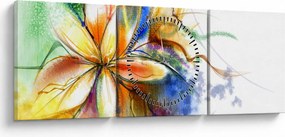 Kép - Virág (órával) (90x30 cm)
