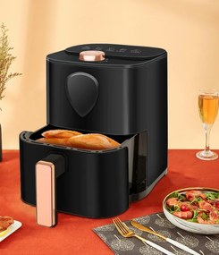 5 Literes AirFryer olaj nélküli fritőz - Fekete