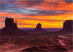 Kép - Emlékmű - völgy Arizonában (üvegen) (70x50 cm)