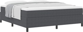 vidaXL Boxrugós ágy Sötétszürke 180 x 200 cm Bársonyos szövet
