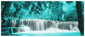 Kép - Kék vízesés (120x50 cm)