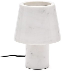 Elefántcsont színű márvány asztali lámpa márvány búrával (magasság 27 cm) Alaro – Kave Home