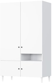 Ruhásszekrény DULLUM 120x205cm, fehér