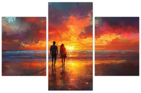 Kép - Séta a tengerparton (90x60 cm)