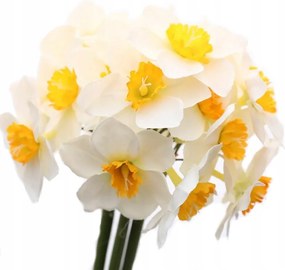 Nárcisz 32 cm Élő Nárciszok Mesterséges Virágok Nárcisz csokor 6 db