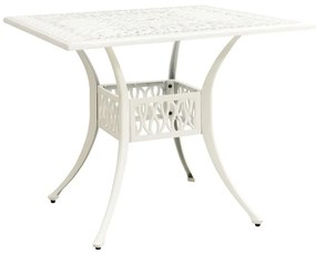 vidaXL fehér öntött alumínium kerti asztal 90 x 90 x 73 cm
