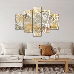 Kép - Vintage fal virágokkal (150x105 cm)