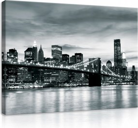 Vászonkép Város Éjszaka Híd Modern Vászon Fal Hálószoba Nappali 100x70