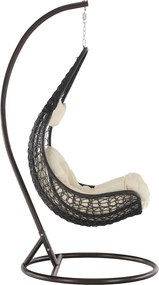 Függő fotel, barna / krém, KALEA 2 NEW