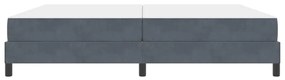 Boxspring ágy matraccal Sötétszürke 200 x 200 cm Bársony