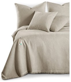 Bézs zsenília ágytakaró 220x240 cm Talo – Filumi