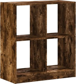 vidaXL füstös tölgy színű szerelt fa könyvespolc 68,5 x 32 x 75 cm