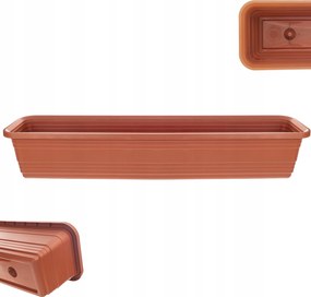 Erkélyláda Virágtartó 80cm Tégla Virágláda Kadax