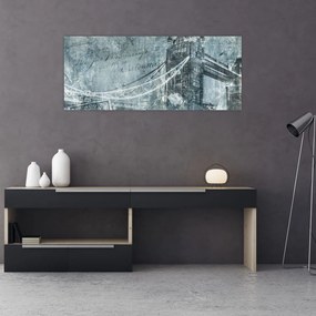 Kép - Tower Bridge hideg tónusokkal (120x50 cm)