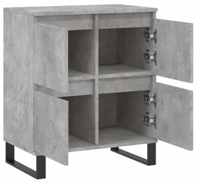 betonszürke szerelt fa tálalószekrény 60 x 35 x 70 cm