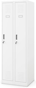 Pléh öltözőszekrény talpazaton, négymodulos, polcokkal KACPER II, 600 x 1800 x 500 mm, Pléh öltözőszekrény talpazaton, négymodulos, polcokkal KACPER I
