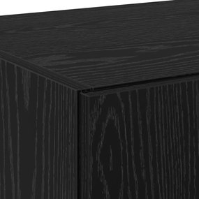 fekete tölgy magas szekrény 70x42.5x185 cm Szerelt fa