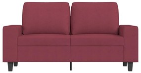vidaXL kétszemélyes bordó szövet kanapé 120 cm