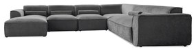 Szürke sarokkanapé (jobb oldali) Flex Felix – Miuform