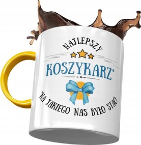 Sárga Bögre Kosárlabdázónak Legjobb Kosárlabdázó Nyomtatott Fotóval