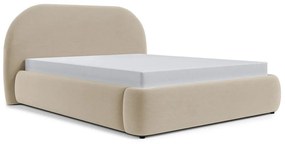 Franciaágy 140 cm Olivo P (ágyráccsal) (tárolóhellyel) (közepes bézs + fekete). 1100411