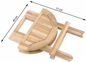 DIVERO Kerti tárolóasztal tíkfából