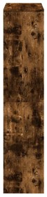 4 szintes füstös tölgy elválasztó könyvespolc 131,5x29x131,5 cm