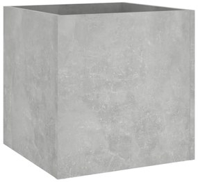 betonszürke szerelt fa virágtartó 40 x 40 x 40 cm