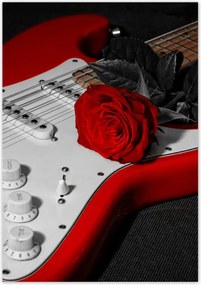 Poszterek 70x100 Rózsa Elektromos gitár