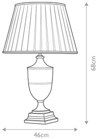 Elstead DL-NARBONNE-TL - Asztali lámpa NARBONNE 1xE27/60W/230V