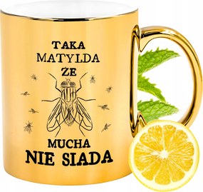 Prémium Arany Csillogó Bögre Matildának Ajándék Nyomtatott Fotóval